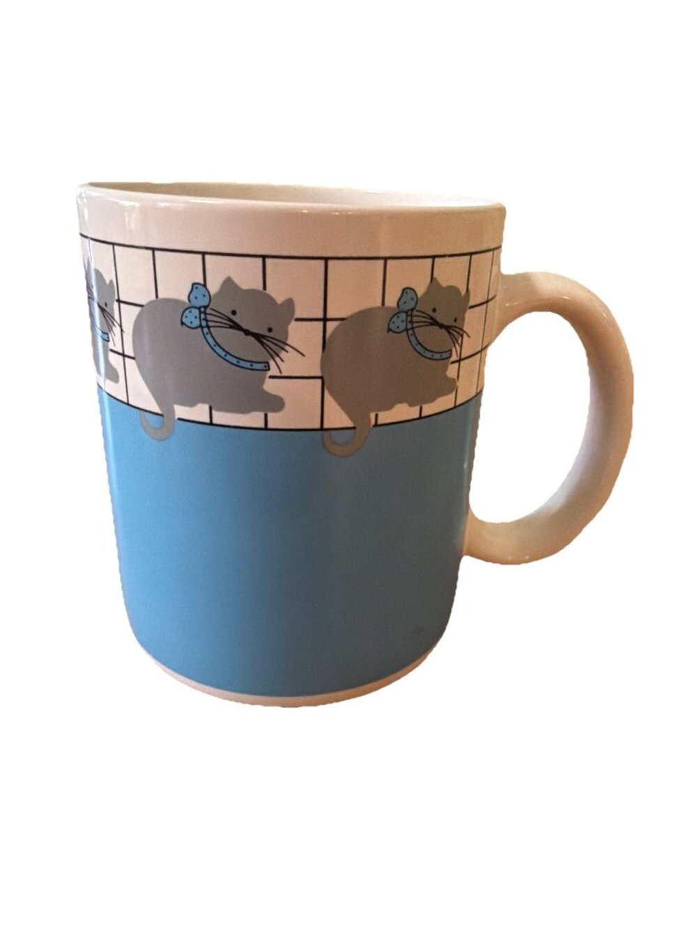 Vintage Cat Coffee Tea Mug Novelty Animal Lover Gift Made in Korea MUGS